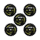 7-1/4" x 24T Carbide Teeth Thin Kerf Circular Saw Blade Set (5 Piece)