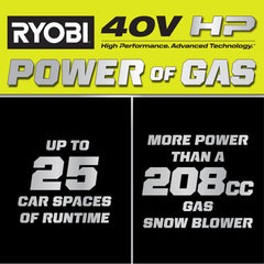 40V HP Brushless 21” Single-Stage Auger-Propelled Snow Blower Kit