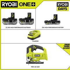 18V ONE+ LITHIUM HIGH PERFORMANCE STARTER KIT WITH FREE 18V ONE+ JIG SAW