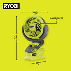 18V ONE+ 4" Clamp Fan