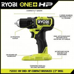 18V ONE+ HP COMPACT BRUSHLESS 2-TOOL COMBO KIT