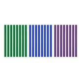 24 PC. MINI COOL COLOR GLUE STICKS