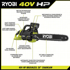 40V HP BRUSHLESS 20" CHAINSAW