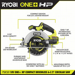 18V ONE+ HP COMPACT BRUSHLESS 6-1/2" CIRCULAR SAW