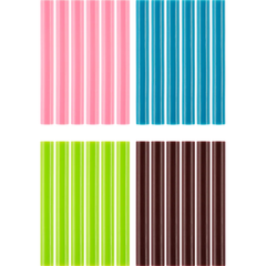 24 PC. FULL SIZE VARIETY COLOR GLUE STICKS