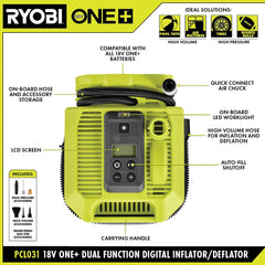 18V ONE+ DUAL FUNCTION DIGITAL INFLATOR/DEFLATOR KIT
