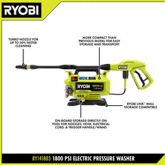 1800 PSI 1.2 GPM Electric Pressure Washer