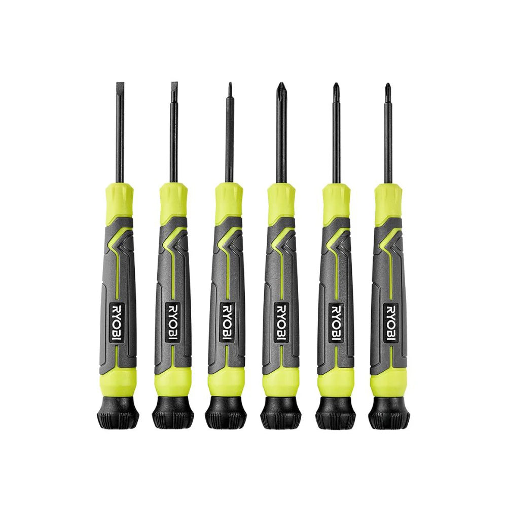 6-Piece Precision Screwdriver Set with Cushion Grip Handles