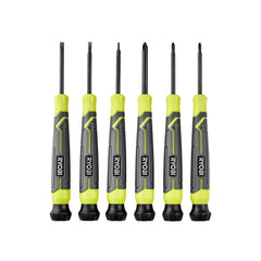 6-Piece Precision Screwdriver Set with Cushion Grip Handles