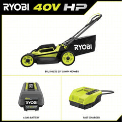 40V HP BRUSHLESS 20" PUSH MOWER KIT