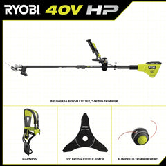 40V HP Brushless Brush Cutter/String Trimmer