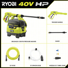 40V HP BRUSHLESS 1200 PSI 1.0 GPM PRESSURE WASHER