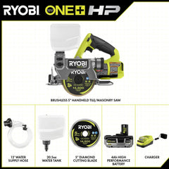18V ONE+ BRUSHLESS 5" HANDHELD TILE/MASONRY SAW KIT