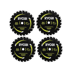 4 PC. 7-1/4" x 24T CARBIDE TEETH THIN KERF CIRCULAR SAW BLADE SET