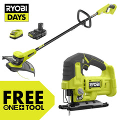 18V ONE+ 13" STRING TRIMMER/EDGER KIT WITH FREE 18V ONE+ JIG SAW