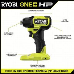 18V ONE+ HP COMPACT BRUSHLESS 2-TOOL COMBO KIT