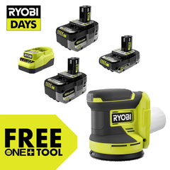 18V ONE+ LITHIUM HIGH PERFORMANCE STARTER KIT WITH FREE 18V ONE+ 5" RANDOM ORBIT SANDER